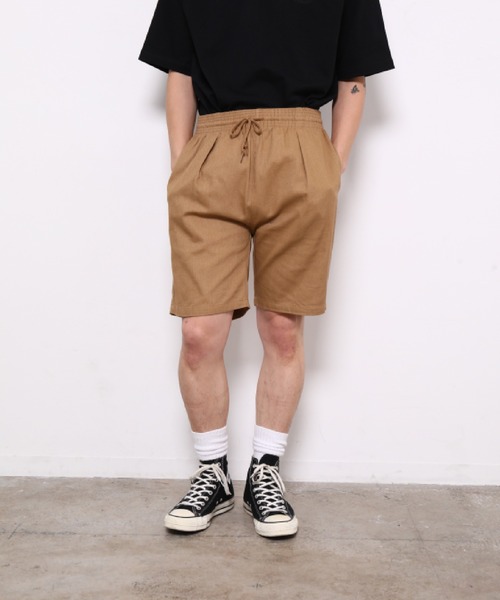 bonjour bonsoir（ボンジュール　ボンソワール）の「【bonjour bonsoir/ボンジュール・ボンソワール】シェフショーツ（その他パンツ・メンズ・ブラック/ベージュ/オリーブ/ネイビー/パープル・M/L）」の3枚目の写真