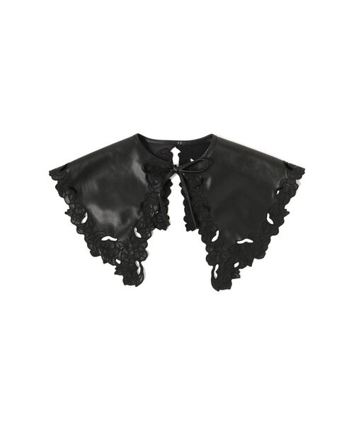 Ray BEAMS（レイビームス）の「Ray BEAMS / フェイクレザー カットワーク 付け襟（付け襟・レディース・ブラック/ナチュラル・ONE SIZE）」の15枚目の写真