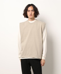 ライトニットベスト+長袖カットTEE　＊