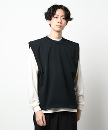 ライトニットベスト+長袖カットTEE　＊