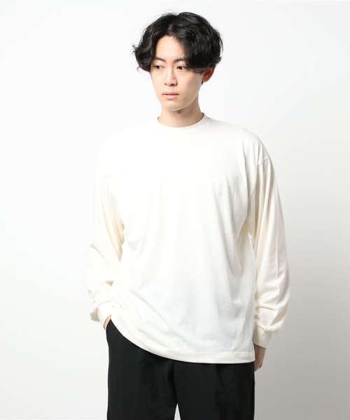 CRAFT STANDARD BOUTIQUE(クラフトスタンダードブティック)の「ライトニットベスト+長袖カットTEE *(ベスト・メンズ・ブラック/ベージュ/グレー・M/L)」の5枚目の写真