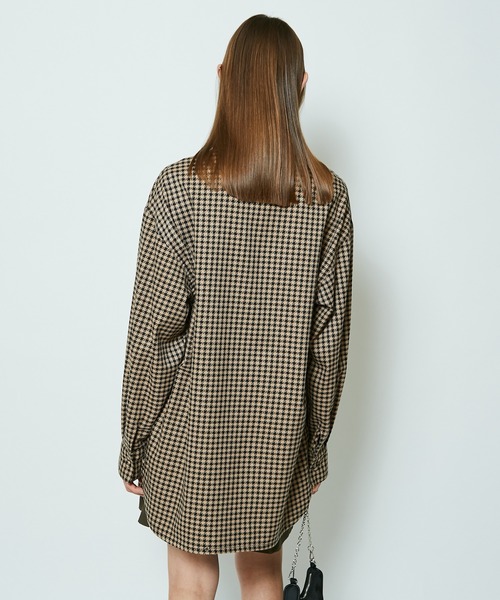 SUPERTHANKS（スーパーサンクス）の「【SUPERTHANKUS/スーパーサンクス】COVERED BUTTON LONG SHIRT/カバードロングシャツ（シャツ/ブラウス・レディース・グレー/モカ・SMALL）」の20枚目の写真