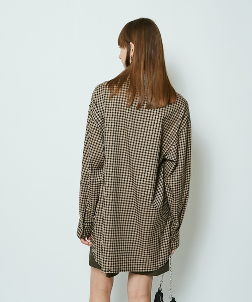 SUPERTHANKS（スーパーサンクス）の「【SUPERTHANKUS/スーパーサンクス】COVERED BUTTON LONG SHIRT/カバードロングシャツ（シャツ/ブラウス・レディース・グレー/モカ・SMALL）」の16枚目の写真