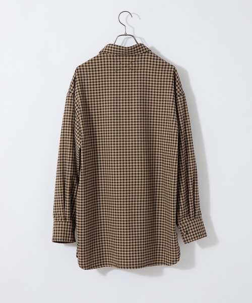 SUPERTHANKS（スーパーサンクス）の「【SUPERTHANKUS/スーパーサンクス】COVERED BUTTON LONG SHIRT/カバードロングシャツ（シャツ/ブラウス・レディース・グレー/モカ・SMALL）」の22枚目の写真