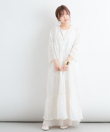 【wordtrobe】コットンボイルレースワンピース