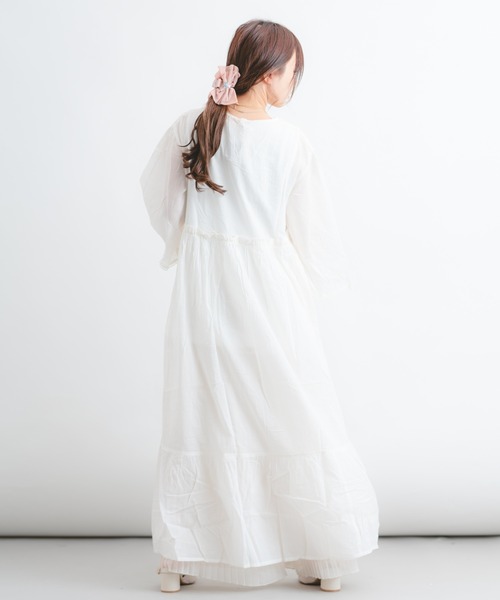 Wordtrobe（ワードトローブ）の「【wordtrobe】コットンボイルレースワンピース（ワンピース・レディース・オフホワイト・FREE）」の3枚目の写真