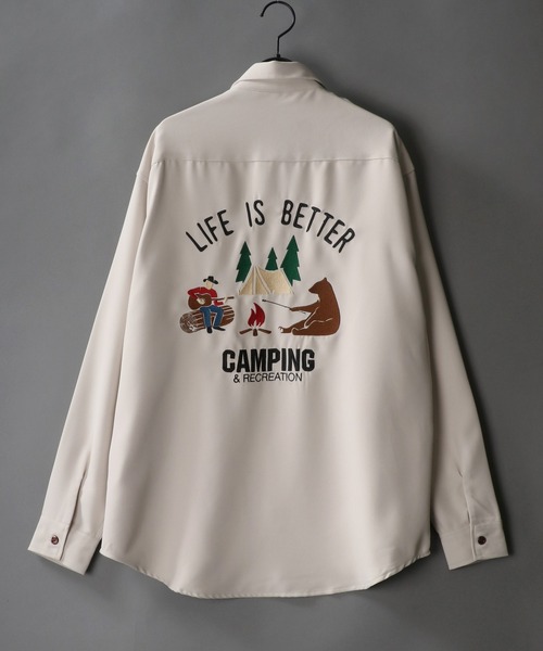 SITRY(シトリー)の「別注 Back stitch Regular collar shirt/バックステッチ レギュラーカラー トロミシャツ(シャツ/ブラウス・メンズ・ホワイト/チャコールグレー/ブラック/ベージュ/ブルー/ブラウン/ブルー系その他/グリーン/ブラック系その他/ベージュ系その他/ホワイト系その他/ホワイト系その他2/ブラック系その他2/ブラック系その他3・LL/M/L)」の10枚目の写真
