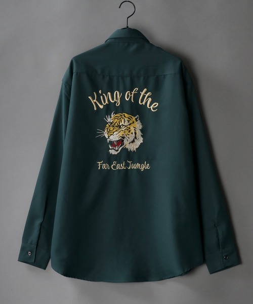 SITRY(シトリー)の「別注 Back stitch Regular collar shirt/バックステッチ レギュラーカラー トロミシャツ(シャツ/ブラウス・メンズ・ホワイト/チャコールグレー/ブラック/ベージュ/ブルー/ブラウン/ブルー系その他/グリーン/ブラック系その他/ベージュ系その他/ホワイト系その他/ホワイト系その他2/ブラック系その他2/ブラック系その他3・LL/M/L)」の12枚目の写真