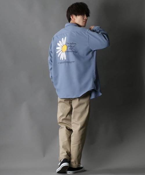 SITRY(シトリー)の「別注 Back stitch Regular collar shirt/バックステッチ レギュラーカラー トロミシャツ(シャツ/ブラウス・メンズ・ホワイト/チャコールグレー/ブラック/ベージュ/ブルー/ブラウン/ブルー系その他/グリーン/ブラック系その他/ベージュ系その他/ホワイト系その他/ホワイト系その他2/ブラック系その他2/ブラック系その他3・LL/M/L)」の15枚目の写真