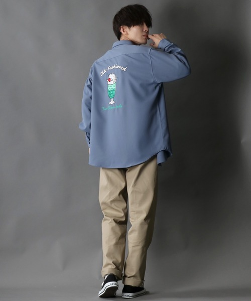 SITRY(シトリー)の「別注 Back stitch Regular collar shirt/バックステッチ レギュラーカラー トロミシャツ(シャツ/ブラウス・メンズ・ホワイト/チャコールグレー/ブラック/ベージュ/ブルー/ブラウン/ブルー系その他/グリーン/ブラック系その他/ベージュ系その他/ホワイト系その他/ホワイト系その他2/ブラック系その他2/ブラック系その他3・LL/M/L)」の17枚目の写真