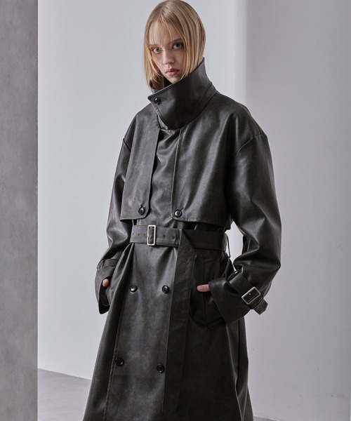 Loose モードオーバーハイネックトレンチコート モードオーバー ハイネックトレンチコート（トレンチコート