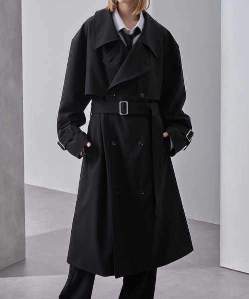 モードオーバー ハイネックトレンチコート（トレンチコート