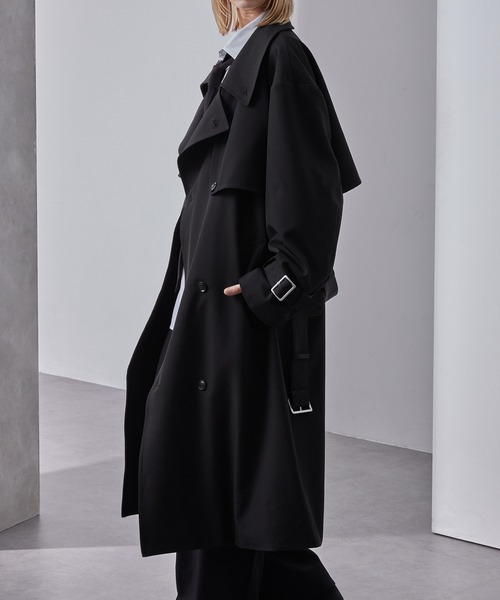 Loose モードオーバーハイネックトレンチコート モードオーバー ハイネックトレンチコート（トレンチコート