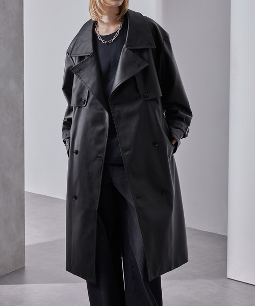 セール】モードオーバー ハイネックトレンチコート（トレンチコート