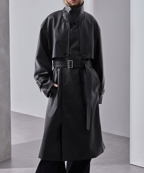 【値下げ中‼️】AEEWINNER 黒 レザートレンチコート HYKE＞新作入荷 7.23 | st company online store 入荷案内ブログ