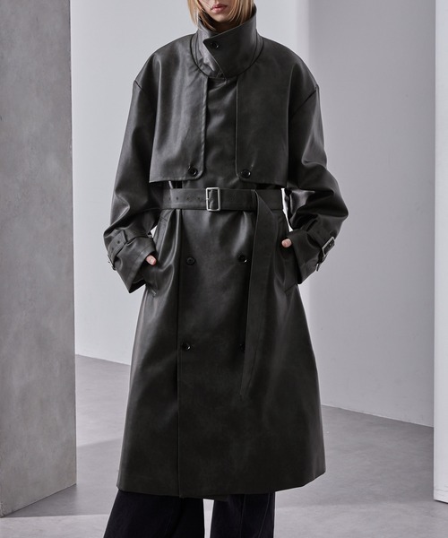 モードオーバー ハイネックトレンチコート（トレンチコート