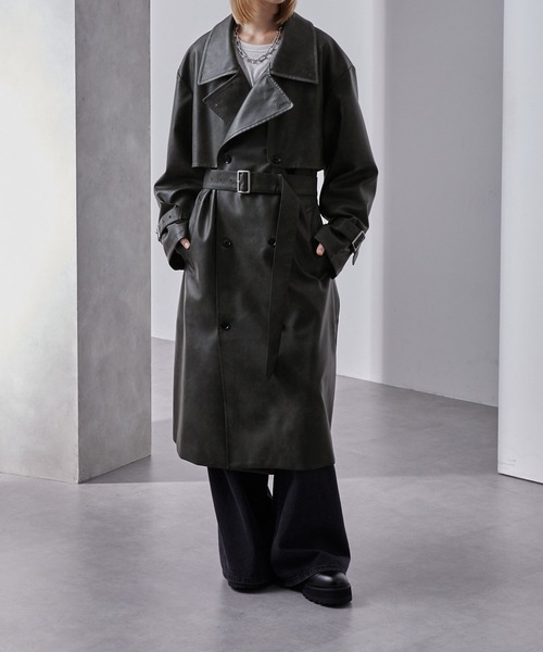 セール】モードオーバー ハイネックトレンチコート（トレンチコート