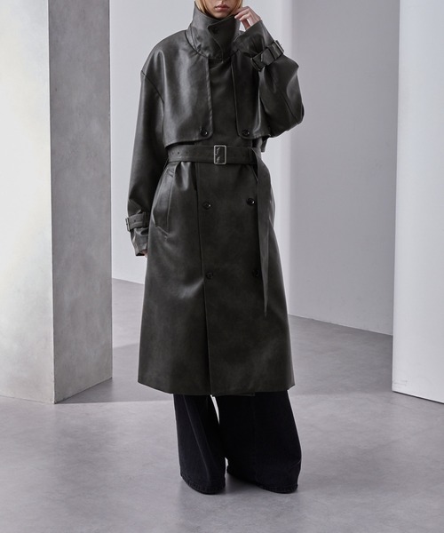 loose モードオーバー　ハイネックトレンチコート モードオーバー ハイネックトレンチコート（トレンチコート