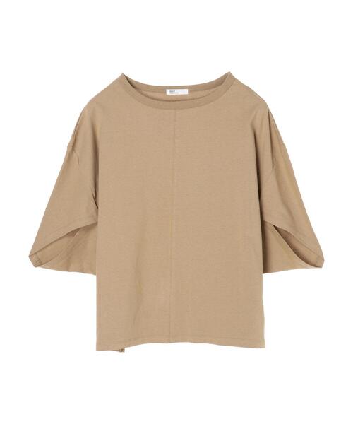 CRAFT STANDARD BOUTIQUE（クラフトスタンダードブティック）の「立体スリーブTシャツ　＊（Tシャツ/カットソー・レディース・ベージュ/ブラック/ブラウン・FREE）」の8枚目の写真