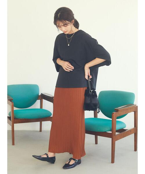 CRAFT STANDARD BOUTIQUE（クラフトスタンダードブティック）の「立体スリーブTシャツ　＊（Tシャツ/カットソー・レディース・ベージュ/ブラック/ブラウン・FREE）」の10枚目の写真