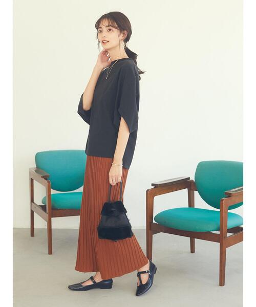 CRAFT STANDARD BOUTIQUE（クラフトスタンダードブティック）の「立体スリーブTシャツ　＊（Tシャツ/カットソー・レディース・ベージュ/ブラック/ブラウン・FREE）」の11枚目の写真