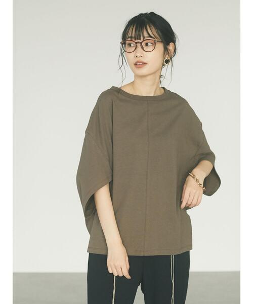 CRAFT STANDARD BOUTIQUE（クラフトスタンダードブティック）の「立体スリーブTシャツ　＊（Tシャツ/カットソー・レディース・ベージュ/ブラック/ブラウン・FREE）」の17枚目の写真