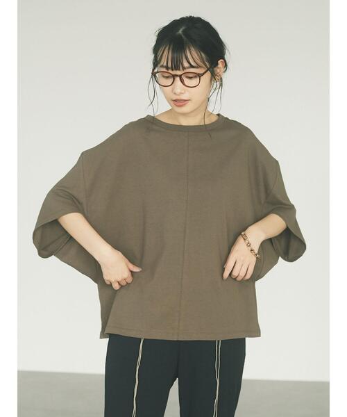 CRAFT STANDARD BOUTIQUE（クラフトスタンダードブティック）の「立体スリーブTシャツ　＊（Tシャツ/カットソー・レディース・ベージュ/ブラック/ブラウン・FREE）」の18枚目の写真
