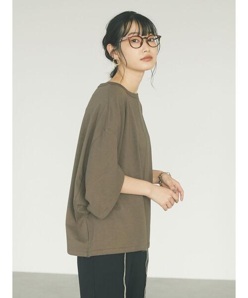 CRAFT STANDARD BOUTIQUE（クラフトスタンダードブティック）の「立体スリーブTシャツ　＊（Tシャツ/カットソー・レディース・ベージュ/ブラック/ブラウン・FREE）」の19枚目の写真