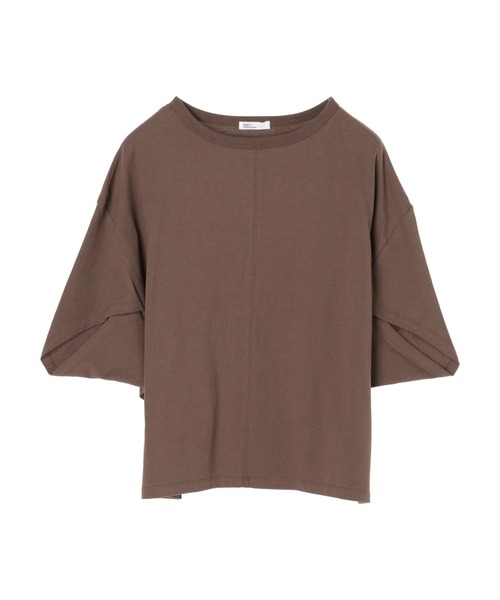 CRAFT STANDARD BOUTIQUE（クラフトスタンダードブティック）の「立体スリーブTシャツ　＊（Tシャツ/カットソー・レディース・ベージュ/ブラック/ブラウン・FREE）」の6枚目の写真