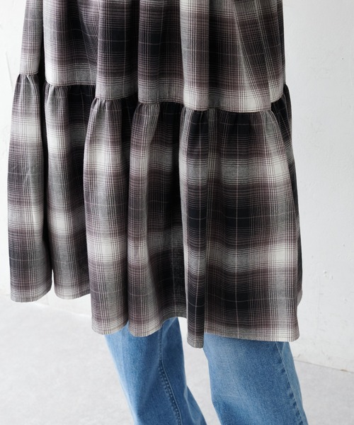 DISCOAT（ディスコート）の「オンブレチェックワンピース（ワンピース・レディース・ブラック/ブラウン・FREE）」の15枚目の写真