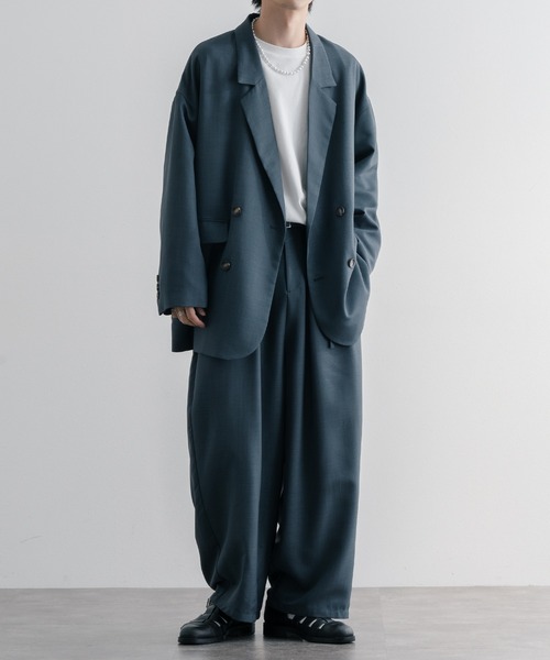 epnok（エプノック）の「コクーンダブルテーラードジャケット（テーラードジャケット・メンズ・ナチュラル/ブラウン/グレイッシュブルー・SMALL/MEDIUM/LARGE）」の9枚目の写真