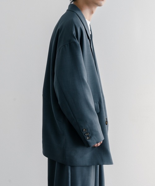 epnok（エプノック）の「コクーンダブルテーラードジャケット（テーラードジャケット・メンズ・ナチュラル/ブラウン/グレイッシュブルー・SMALL/MEDIUM/LARGE）」の6枚目の写真
