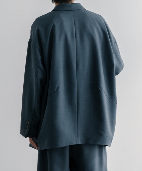 epnok（エプノック）の「コクーンダブルテーラードジャケット（テーラードジャケット・メンズ・ナチュラル/ブラウン/グレイッシュブルー・SMALL/MEDIUM/LARGE）」の7枚目の写真
