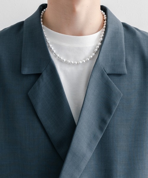 epnok（エプノック）の「コクーンダブルテーラードジャケット（テーラードジャケット・メンズ・ナチュラル/ブラウン/グレイッシュブルー・SMALL/MEDIUM/LARGE）」の18枚目の写真