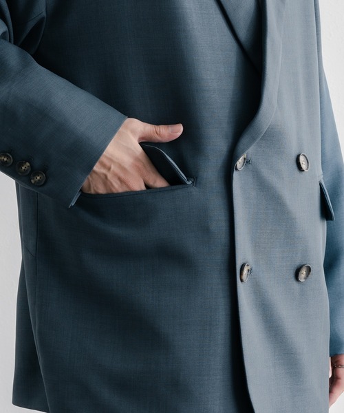 epnok（エプノック）の「コクーンダブルテーラードジャケット（テーラードジャケット・メンズ・ナチュラル/ブラウン/グレイッシュブルー・SMALL/MEDIUM/LARGE）」の20枚目の写真