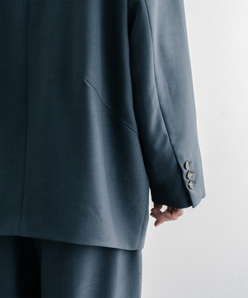 epnok（エプノック）の「コクーンダブルテーラードジャケット（テーラードジャケット・メンズ・ナチュラル/ブラウン/グレイッシュブルー・SMALL/MEDIUM/LARGE）」の21枚目の写真