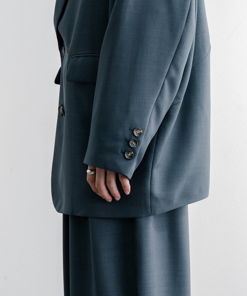 epnok（エプノック）の「コクーンダブルテーラードジャケット（テーラードジャケット・メンズ・ナチュラル/ブラウン/グレイッシュブルー・SMALL/MEDIUM/LARGE）」の22枚目の写真