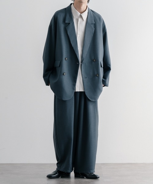 epnok（エプノック）の「コクーンダブルテーラードジャケット（テーラードジャケット・メンズ・ナチュラル/ブラウン/グレイッシュブルー・SMALL/MEDIUM/LARGE）」の17枚目の写真