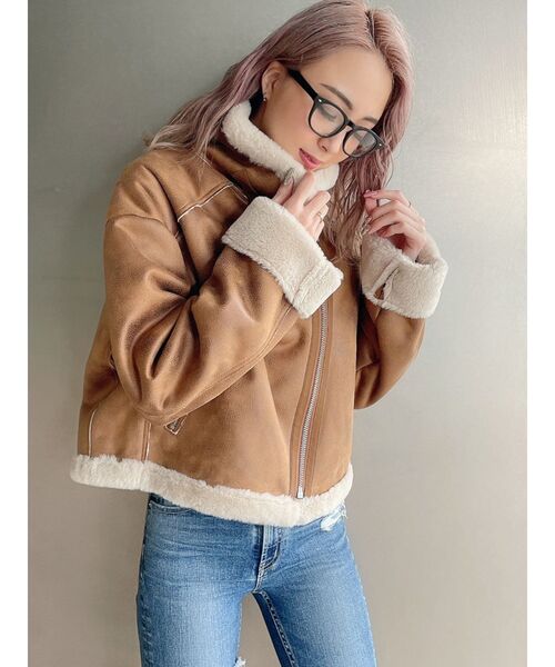 GYDA（ジェイダ）の「ドッキングエコファーライダースジャケット