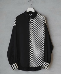 lautreamont BLEUBLANC | バイカラードットシャツ≪洗濯機で洗える≫(シャツ/ブラウス)