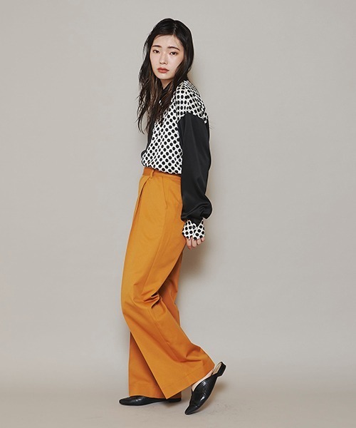 lautreamont BLEUBLANC（ロートレアモンブルーブラン）の「<lautreamont BLEUBLANC>バイカラードットシャツ≪洗濯機で洗える≫（シャツ/ブラウス・レディース・ブラック系その他/アイボリー・9号）」の12枚目の写真