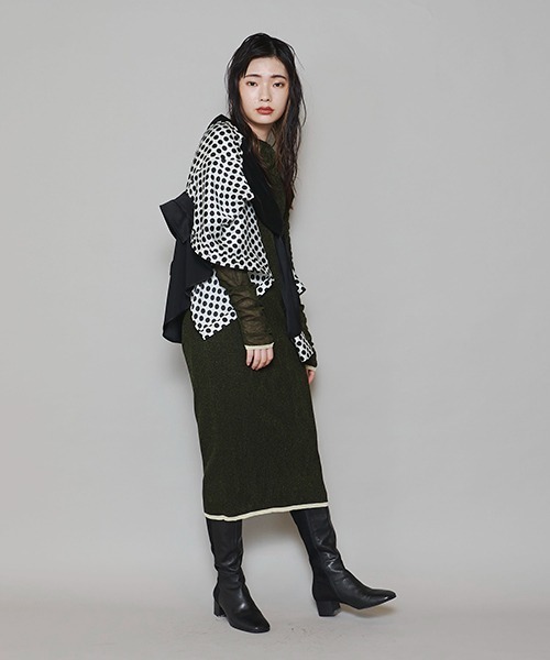 lautreamont BLEUBLANC（ロートレアモンブルーブラン）の「<lautreamont BLEUBLANC>バイカラードットシャツ≪洗濯機で洗える≫（シャツ/ブラウス・レディース・ブラック系その他/アイボリー・9号）」の17枚目の写真