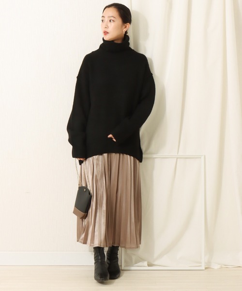 libelle more（リベル モア）の「6G　天竺アウトリンキングニットプルオーバー（ニット/セーター・レディース・ブラック/ベージュ/ブラウン/グレイッシュブルー・M/L）」の5枚目の写真