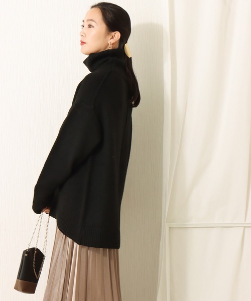 libelle more（リベル モア）の「6G　天竺アウトリンキングニットプルオーバー（ニット/セーター・レディース・ブラック/ベージュ/ブラウン/グレイッシュブルー・M/L）」の6枚目の写真