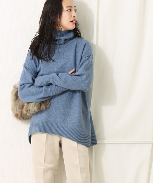 libelle more（リベル モア）の「6G　天竺アウトリンキングニットプルオーバー（ニット/セーター・レディース・ブラック/ベージュ/ブラウン/グレイッシュブルー・M/L）」の8枚目の写真