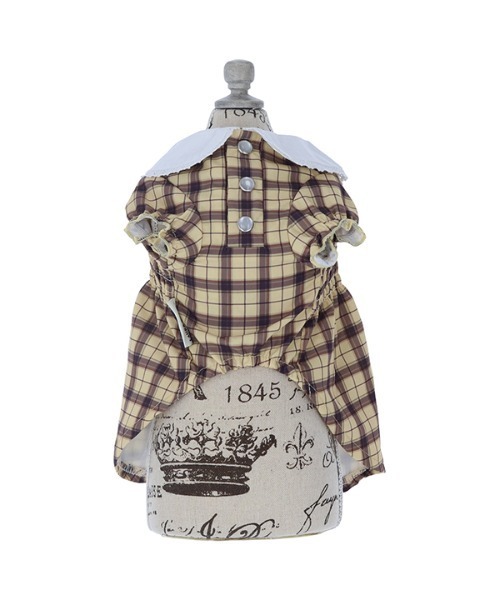 LAURA ASHLEY(ローラアシュレイ)の「LAURA ASHLEY/ローラアシュレイ/スモッキング刺繍ワンピース/犬服(ドッグウェア)(ペットウェア・レディース・ブラック/ブラウン・2L/L/S/XS/M/2M)」の8枚目の写真