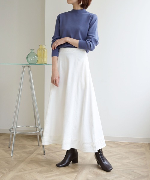 HER CLOSET（ハークローゼット）の「【shemoshelly】WEB限定プチハイネックベーシックニットプルオーバー（ニット/セーター・レディース・ブラック/ダークグリーン/ブラウン/ブルー/アイボリー/グレイッシュベージュ・M）」の11枚目の写真