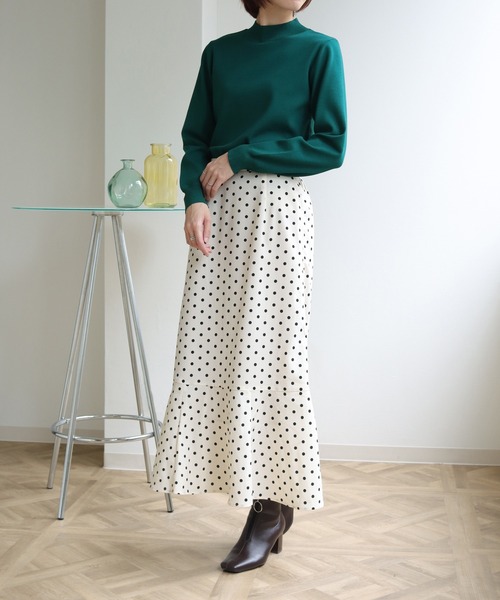 HER CLOSET（ハークローゼット）の「【shemoshelly】WEB限定プチハイネックベーシックニットプルオーバー（ニット/セーター・レディース・ブラック/ダークグリーン/ブラウン/ブルー/アイボリー/グレイッシュベージュ・M）」の15枚目の写真