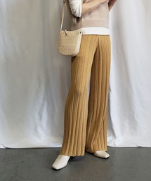 me+em select | クロシェプリーツニットワイドパンツ【裏地付き】(その他パンツ)