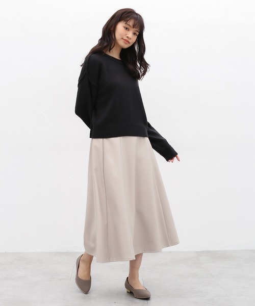 Honeys（ハニーズ）の「アウトシームトップス（ニット/セーター・レディース・アイボリー/パープル/ブラック/オリーブ/ベージュ・L/S/M）」の9枚目の写真